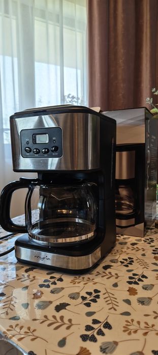 Cafetiera MYRIA MY4118, 1.5l, 900W, 12 cesti, negru-argintiu