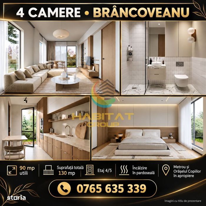 Apartament 4 camere Brancoveanu