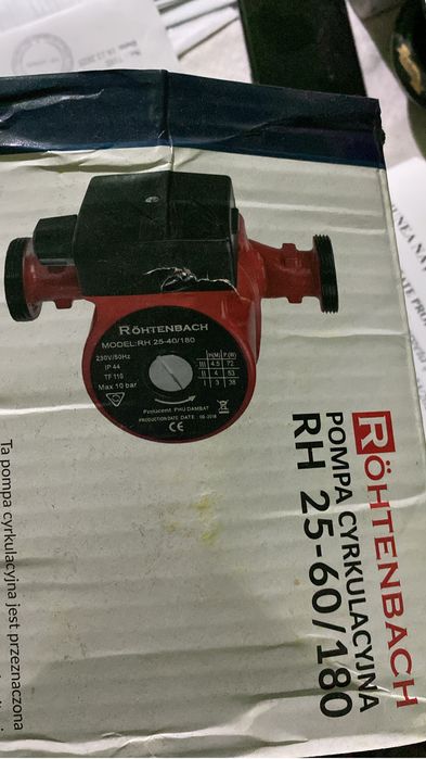 Pompă recirculare încălzire centrală Röhtenbach RH 25-60/180 – NOUĂ