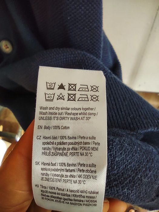 Cardigan Maneca Scurta Bumbac Tricou  Bleu Barbați XL