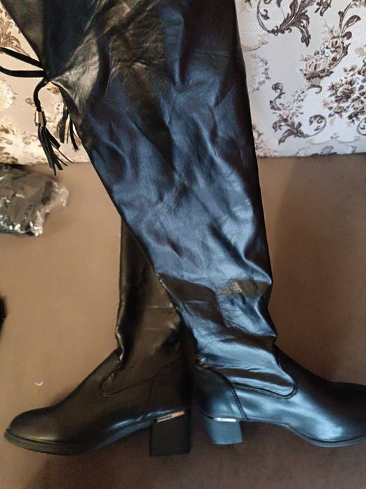 Сапоги ботфорты демисезонные