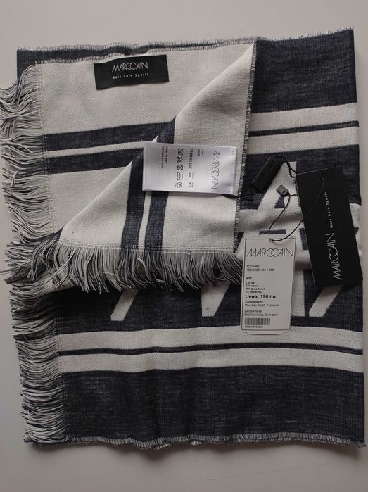 Дамски шал MARCCAIN 180x36 cm сив/бял