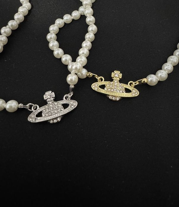 Set Coliere Vivienne Westwood Pearl Silver & Gold