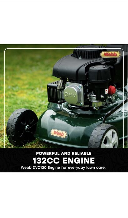 Mașină de tuns iarba pe benzină Webb WER410HP (41 cm / 16"), cu împingere manuală și cuțit rotativ