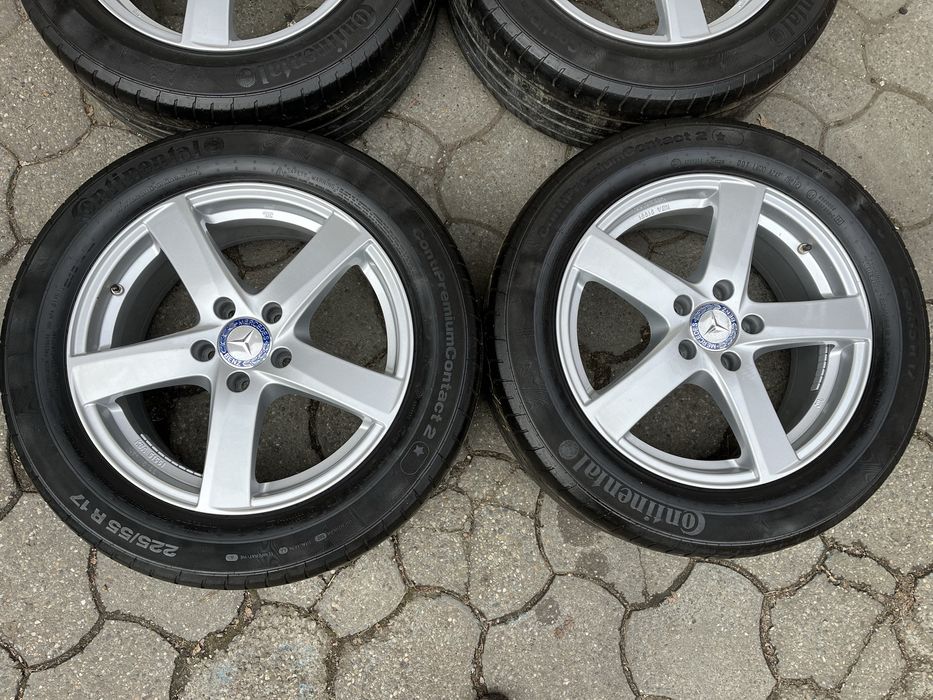 Jante aliaj 5x112mm, anvelope 225/55 R17, VW Audi Seat Skoda Mercedes