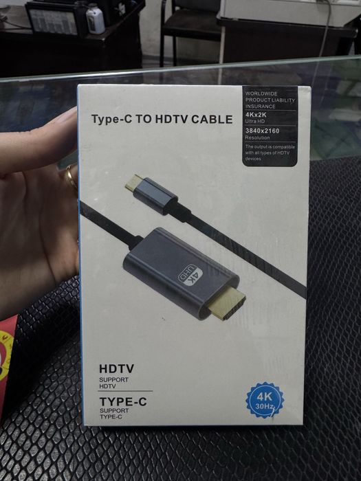 Кабель Type-C → HDMI (HDTV) 4K 30Hz