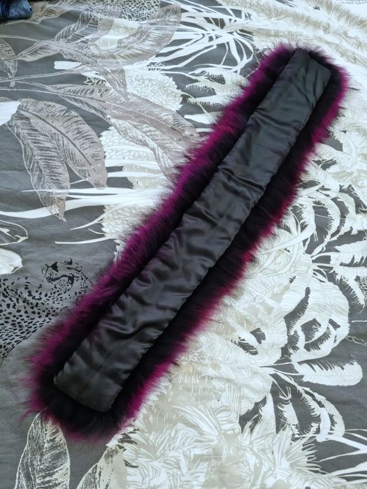 Guler Blana Naturala Nou pt Geaca / Parka Roz negru mob fuchsia