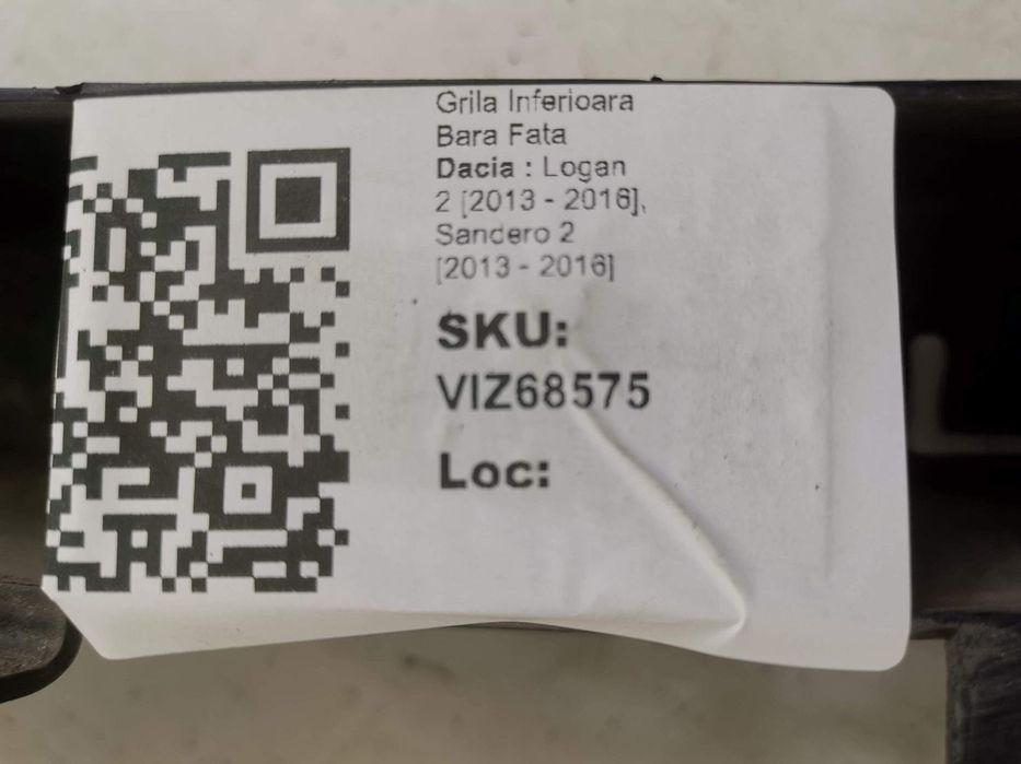Grila Inferioara Bara Fata Dacia Logan 2 2013 2014 2015 2016, Sandero