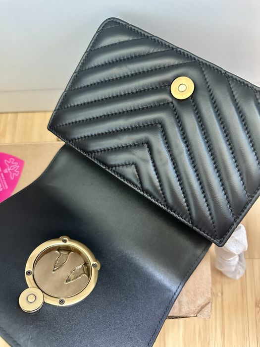 Чисто нови чанта и колан Pinko в черен цвят