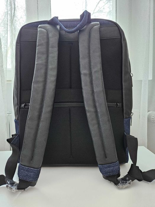 Rucsac laptop BRANVE - Negru & Albastru-denim [Nou / Nefolosit]