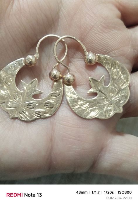 Золотые серьги 583 пробы