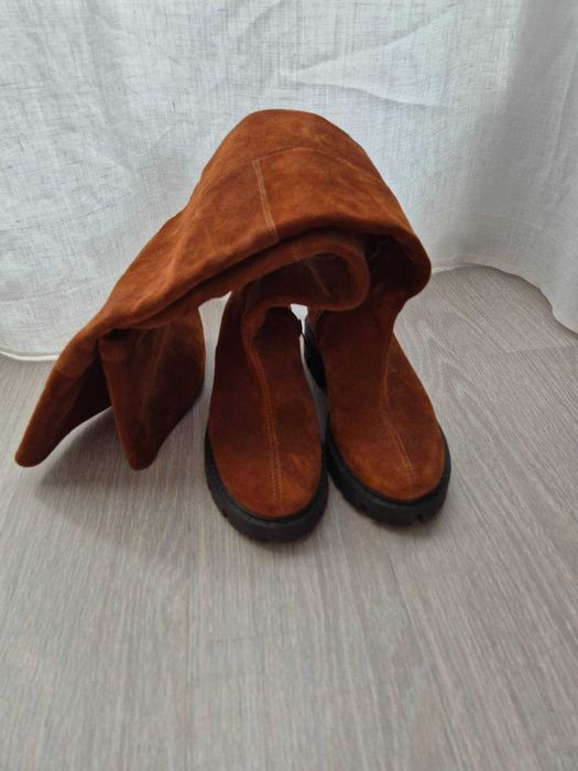 Cizme peste genunchi, piele naturala [purtate o singura data]