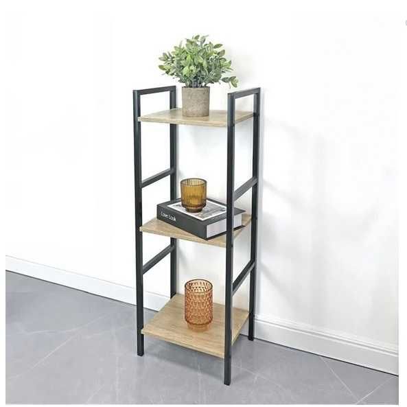 Рафт за книги, метална рамка, етажерка, цветарник, 80см