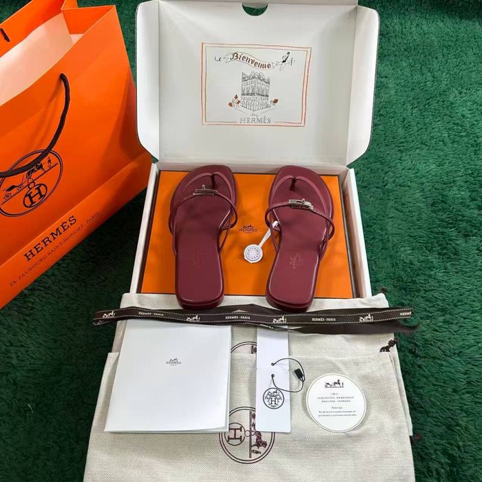 Hermes Miss Sandal Burgundy