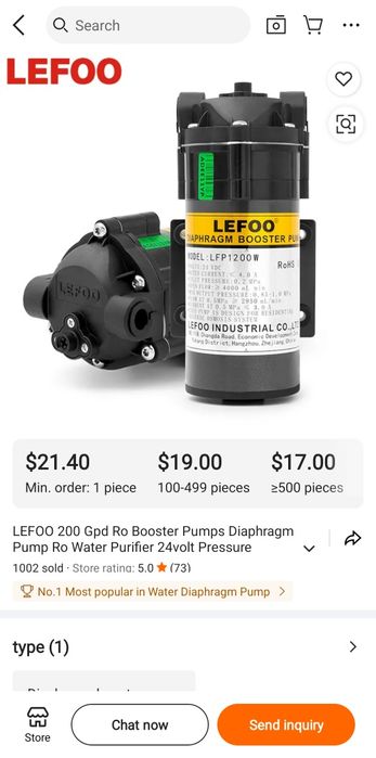 Водяной насос мембраны обраного осмоса