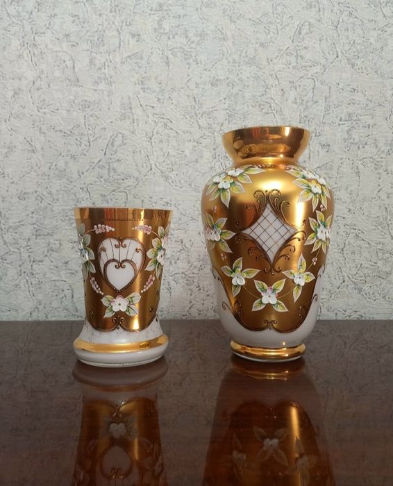 Две Роскошные Богемские Вазы. Чехия - Знаменитый бренд  «Moser».