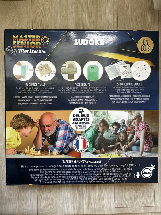 Joc Sudoku Master Senior Montessori din lemn