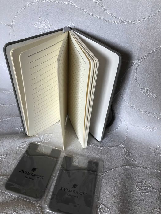 Джобен тефтер бележник от естествена кожа A7 + подарък картодържатели