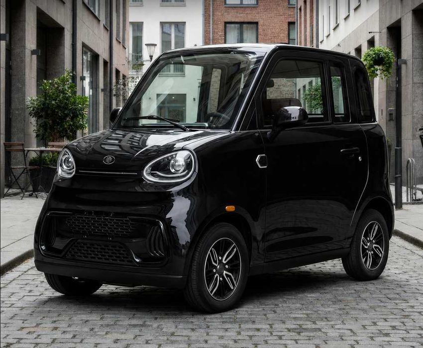 Mașină Electrică Fără Permis NIEVE Q-EN Neagra, Baterie LITHIUM 100Ah, 120 Km Autonomie, Motor 3100W, 2 Locuri, Viteză 25 Km/h