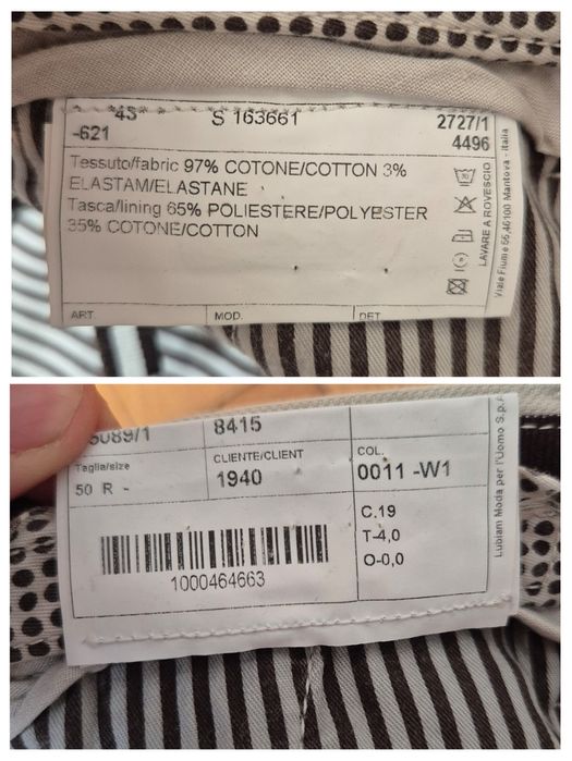 Pantaloni premium L.B.M. 1911, Tailored Fit, Material Gros, Bărbați -