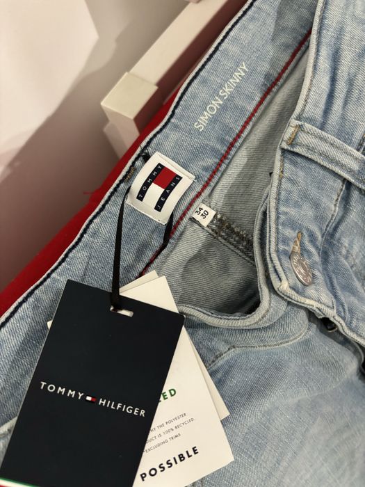 Blugi barbati Tommy Hilfiger 34/30 slim-fit noi