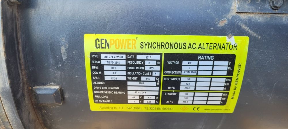 Алтернатор 150 kva