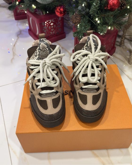 Louis Vuitton Skate Mocha Snake Skin Adidasi New Style