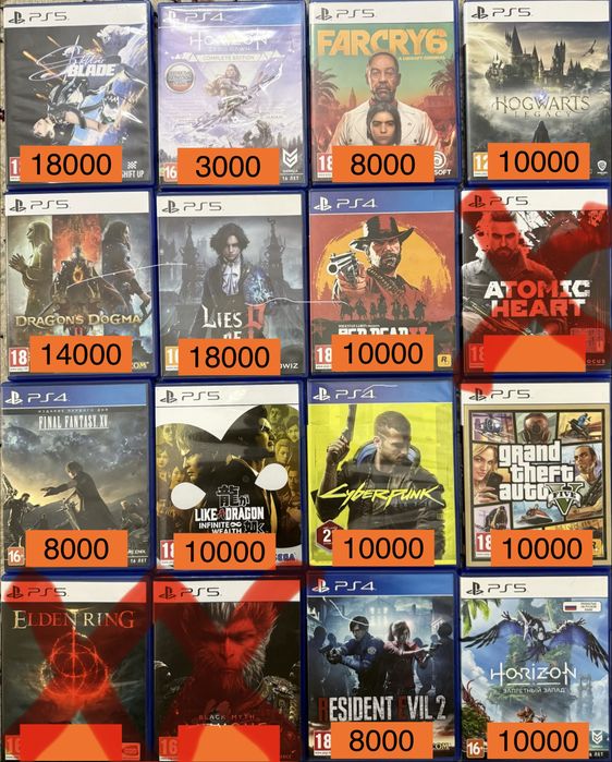Игры для PS4 PS5 по доступной цене