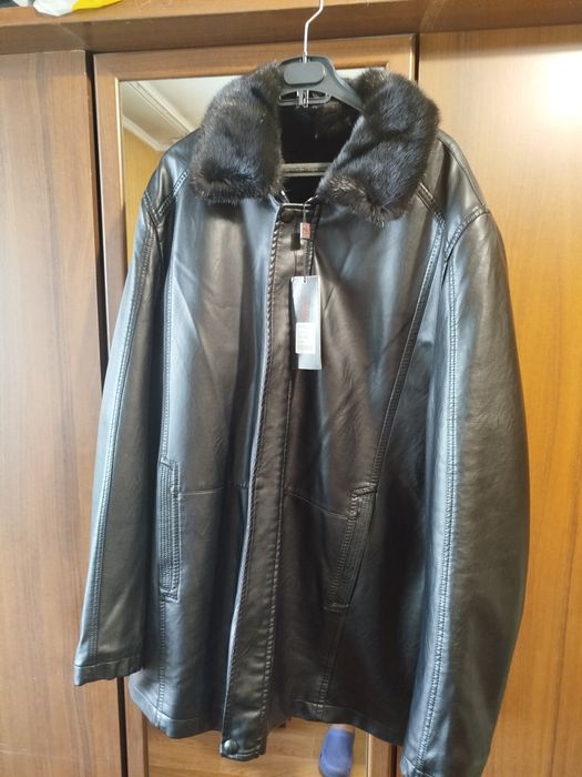 Кожаная куртка с мехом