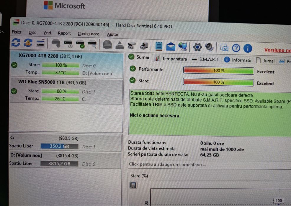 SSD 4TB KingSpec XG7000 m.2 4x4 gen 4 7000 MB / s