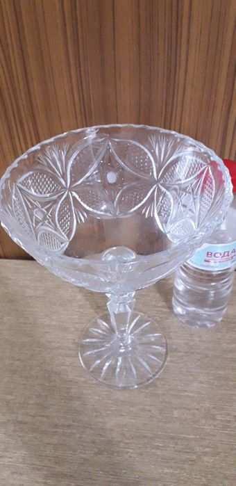 Кристална чаша  .голяма купа от ссср