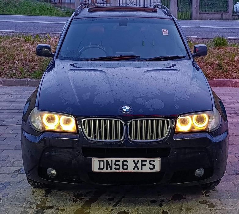 Dezmembrez BMW X3 Lci xDrive35d M-Pack an 2007 3.0d bi-turbo M57-286cp,Navi,Xenon,Panoramic,Recaro,carlig,volan M,plafon M Monaco Blau Metallic (A35)