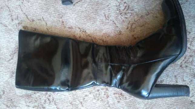 Ботуши естествена кожа, лак