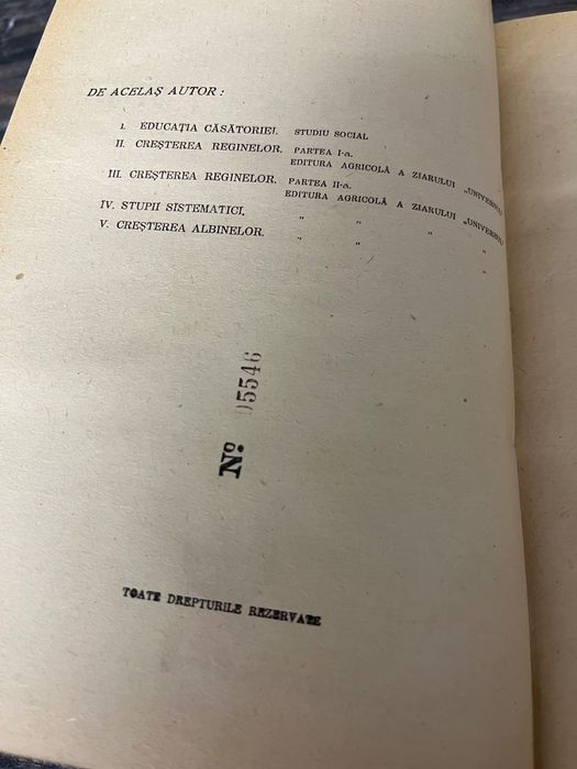 Carte Stuparitul c.i.hristea 1947