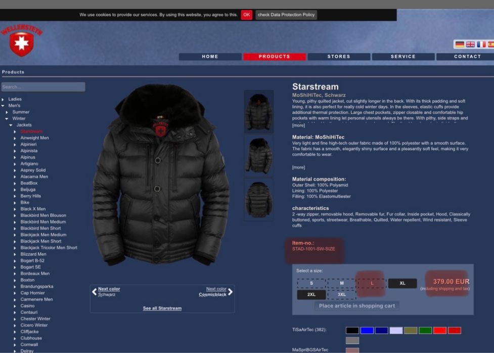 Яке Wellensteyn jacket Stad Downjacket