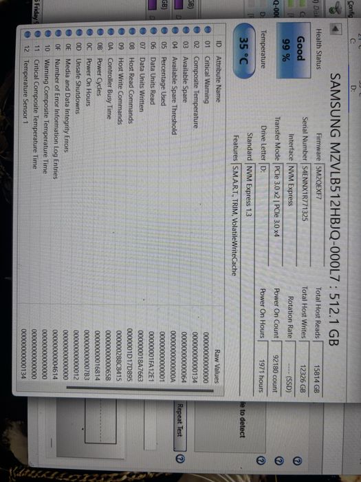 SSD NVMe Samsung PM981a 512GB (EVO 970 Plus)