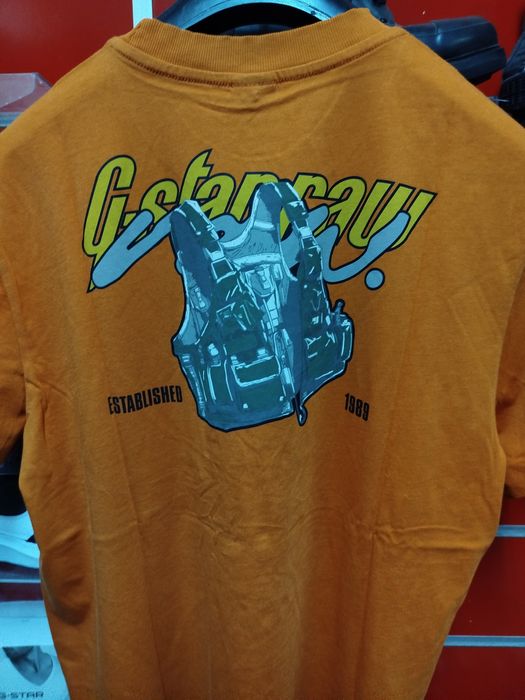 Оригинална тениска G-Star Raw Vest L нова мъжка оранжева