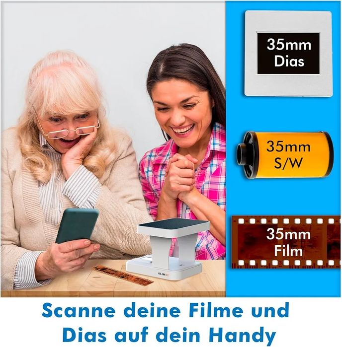 Мобилен скенер за телефон за 35 мм филми и диапозитиви с LED подсветка