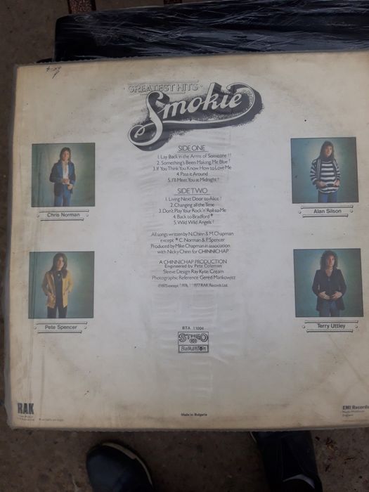 Виниловый Пластинки. SMOKIE. Greatest Hits 1976г..