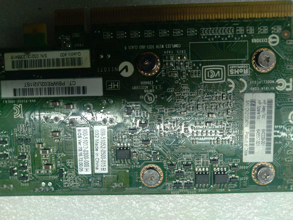 nvidia Quadro 400 PCI-E. 512 Мб