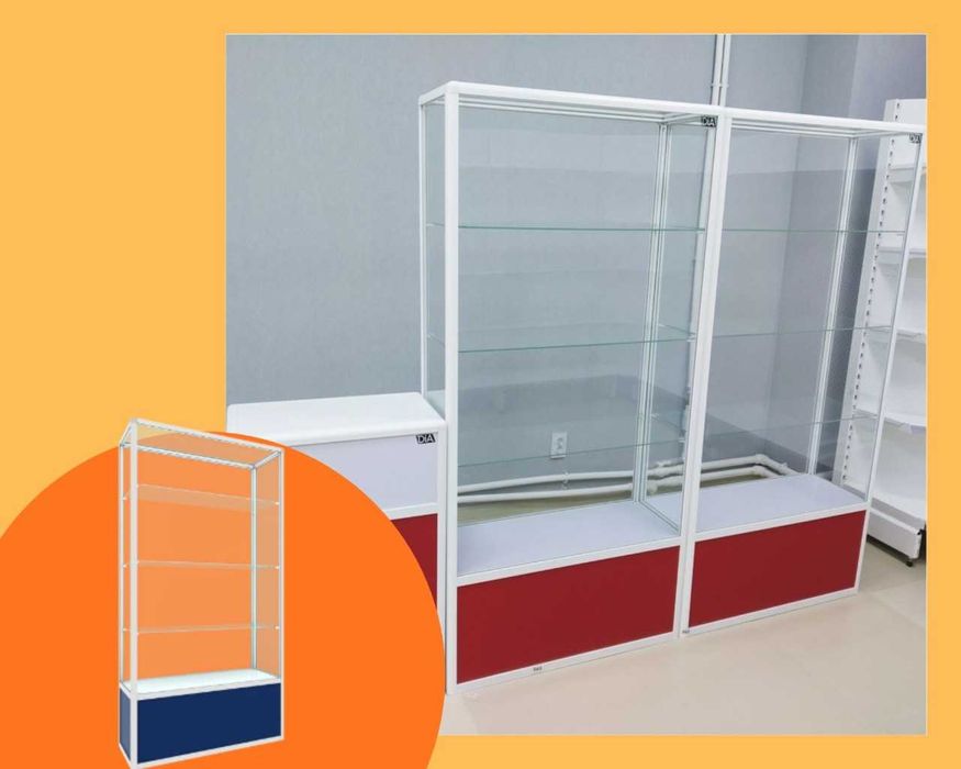 Прилавок витрина, стеклянная, metal oynaly vitrina va prilavkalar