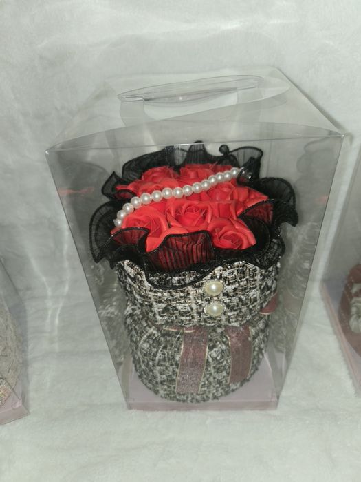 3D  мече 30 см , Букети от сапунени рози