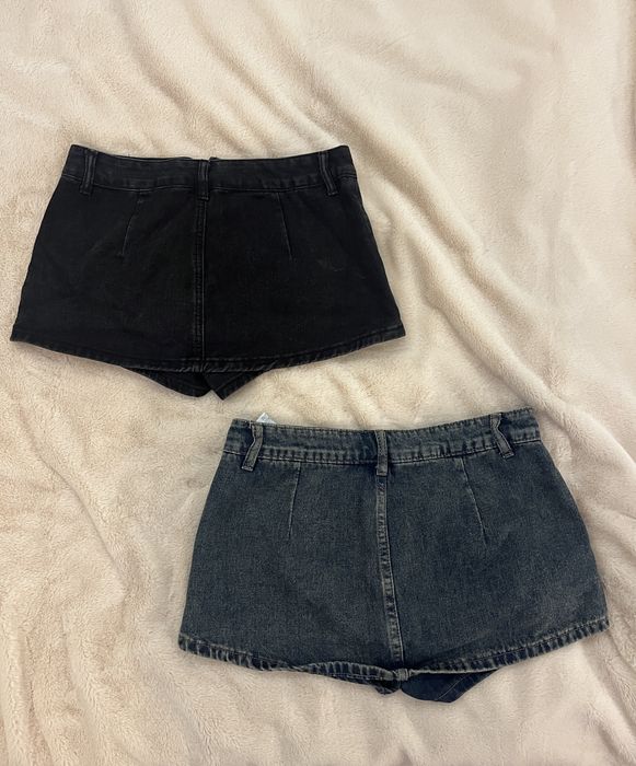 Дънкови поли с шорти