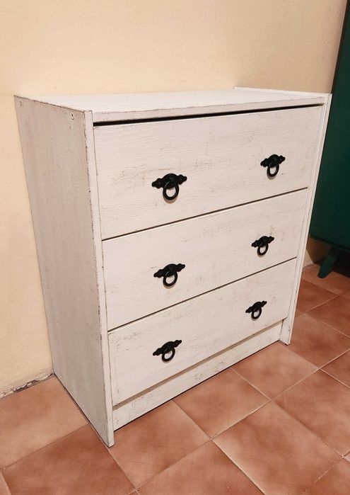 Дървен скрин Ikea Rast винтидж стил