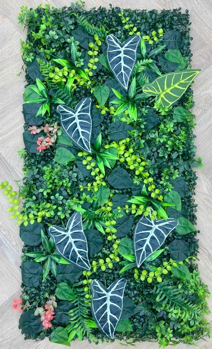 Зелена стенна декорация, Изкуствена трева, 50x100 см
