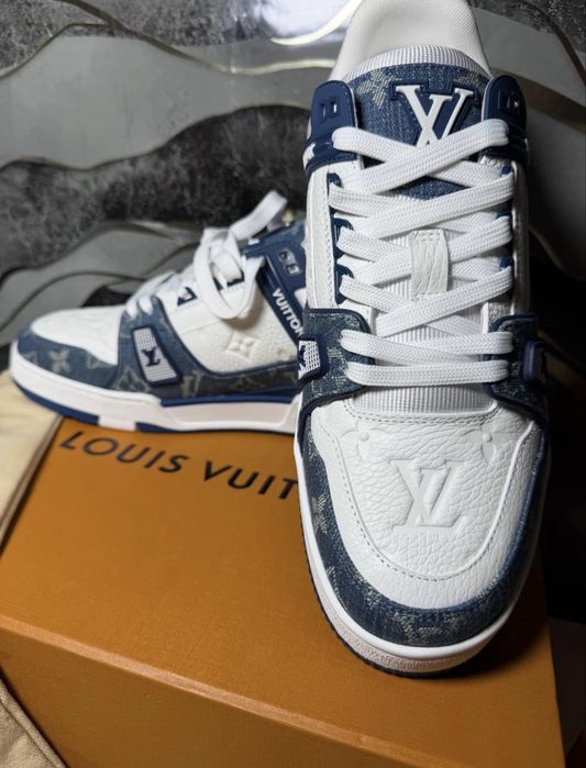 Louis Vuitton trainer monogram denim