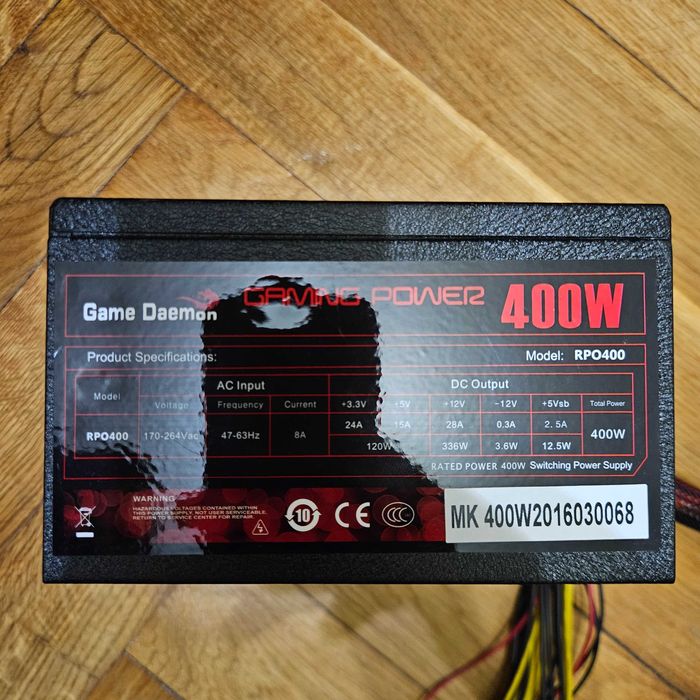 Sursa Game Daemon RPO400, 400W, ATX 2.31, PFC Activ cablu sursa