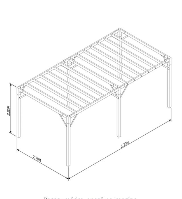 Vind pergola din lemn