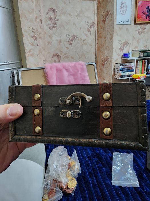Винтажная деревянная шкатулка с замком, антикварная шкатулка для украш