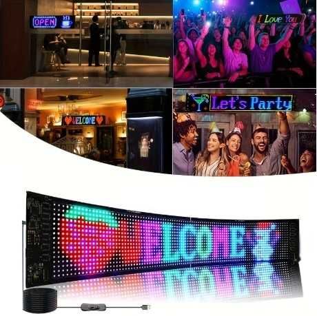 LED светеща рекламна табела с wiFi настройка 59х12см